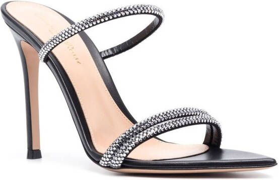 Gianvito Rossi Cannes 105mm leather sandals Black