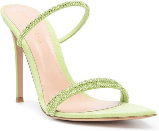 Gianvito Rossi Cannes 105mm mules Green