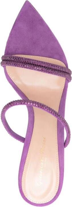 Gianvito Rossi Cannes 105mm suede sandals Purple