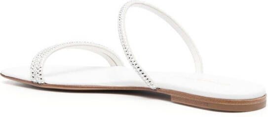 Gianvito Rossi Cannes leather slip-on sandals White