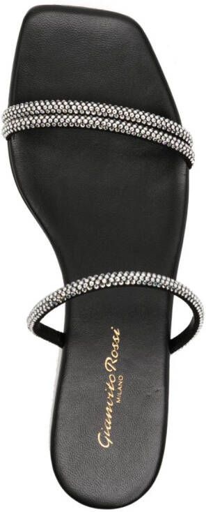 Gianvito Rossi Cannes leather slip-on sandals Black