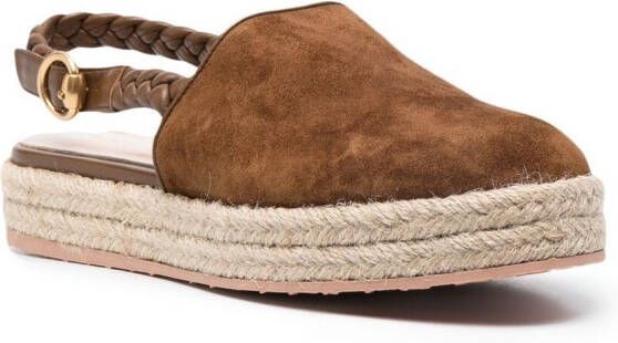 Gianvito Rossi chunky suede espadrilles Brown