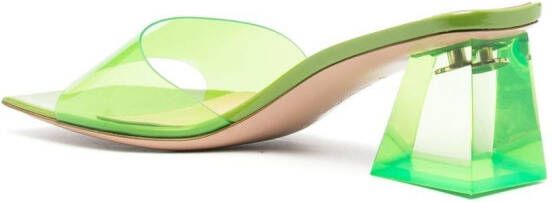 Gianvito Rossi Cosmic 55mm transparent lucite-heel mules Green