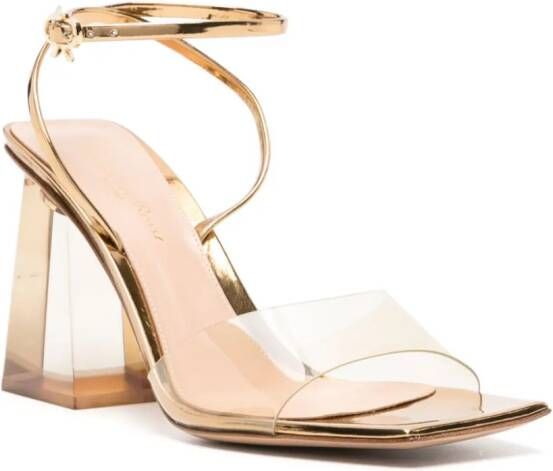 Gianvito Rossi Cosmic 85mm leather sandals Gold