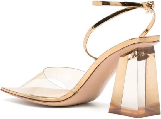 Gianvito Rossi Cosmic 85mm leather sandals Gold