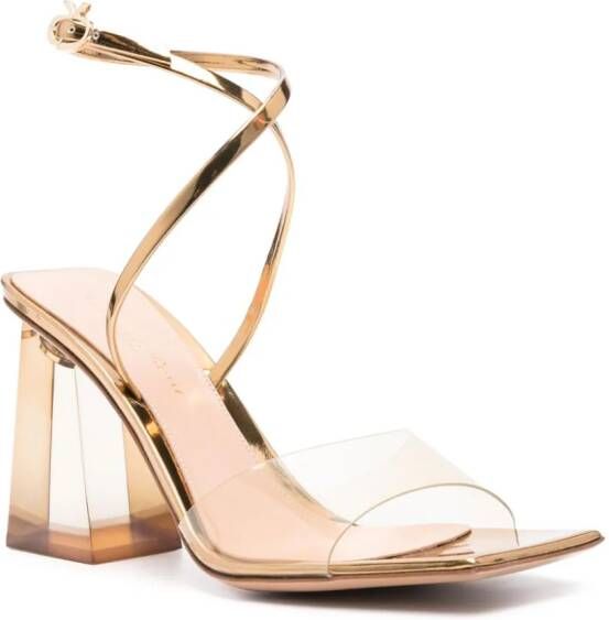Gianvito Rossi Cosmic Sandal 90mm leather sandals Gold