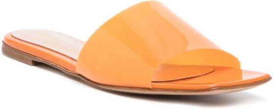 Gianvito Rossi Cosmic square-toe sandals Orange