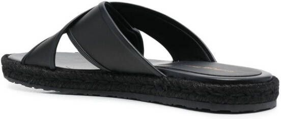 Gianvito Rossi crossover-strap detail sandals Black