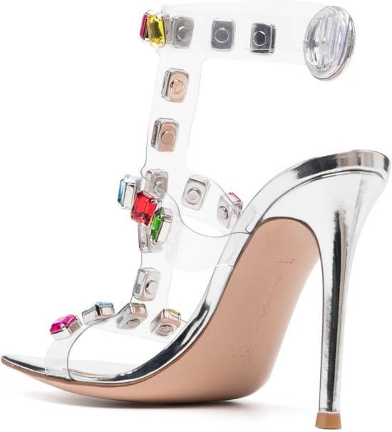 Gianvito Rossi crystal-embellished 105mm sandals Silver