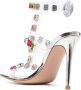 Gianvito Rossi crystal-embellished 105mm sandals Silver - Thumbnail 3