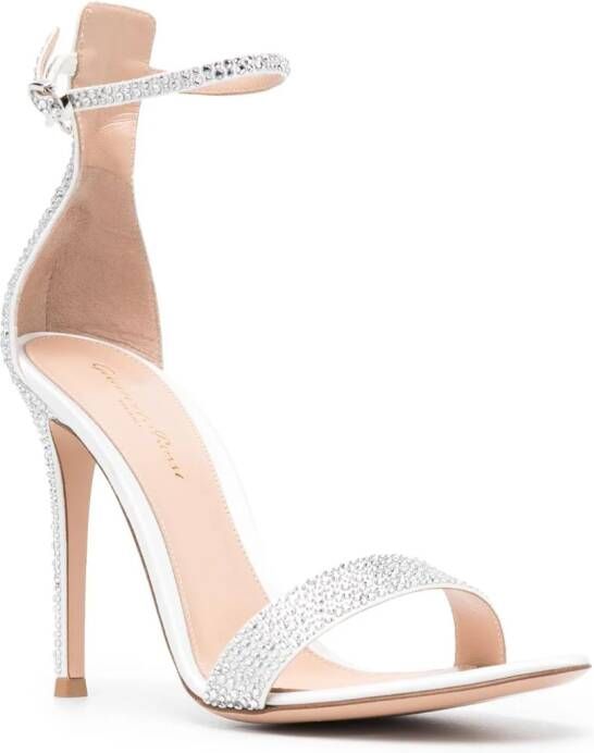 Gianvito Rossi crystal-embellished 110mm sandals White