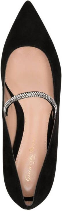 Gianvito Rossi crystal-embellished pointed-toe pumps Black