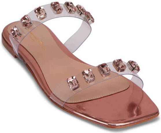 Gianvito Rossi crystal-embellished sandals Pink