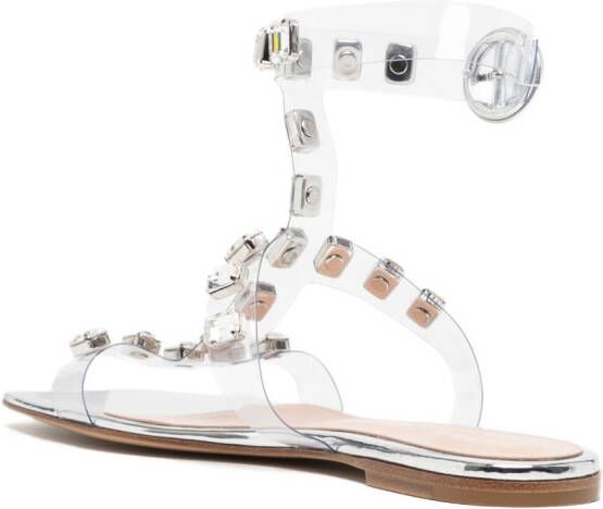 Gianvito Rossi crystal-embellished sandals Silver