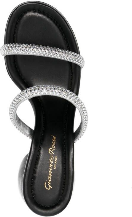Gianvito Rossi crystal-embellished strap-detail sandals Black