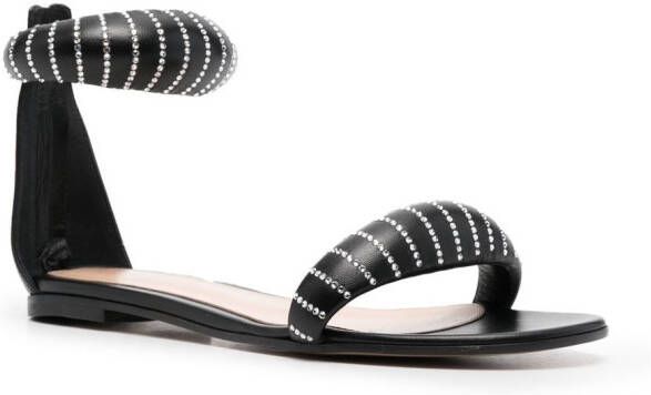 Gianvito Rossi crystal-stripe sandals Black