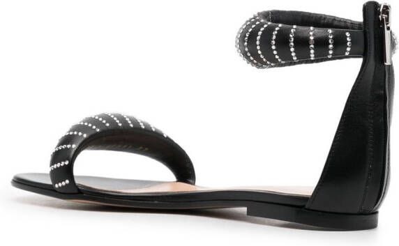 Gianvito Rossi crystal-stripe sandals Black