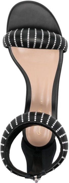 Gianvito Rossi crystal-stripe sandals Black