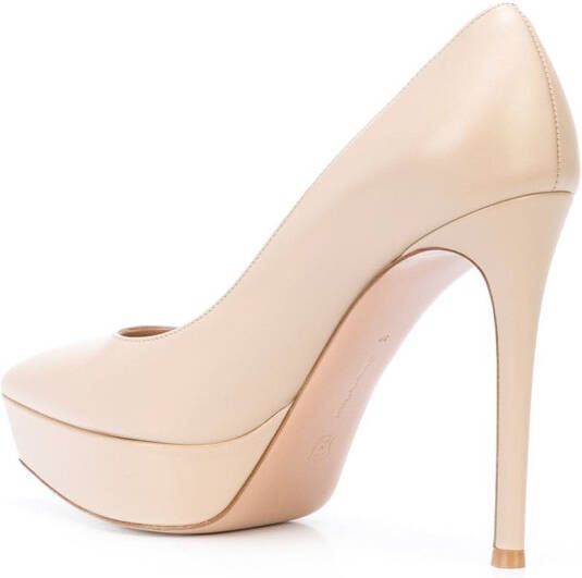 Gianvito Rossi Dasha 115mm platform pumps Neutrals