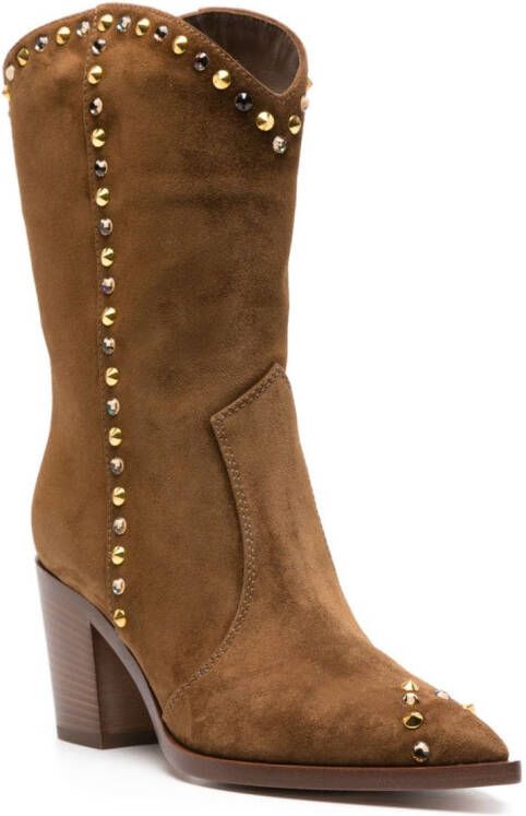 Gianvito Rossi Denver 70mm suede ankle boots Brown
