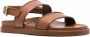Gianvito Rossi double-strap leather sandals Brown - Thumbnail 2