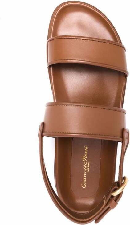 Gianvito Rossi double-strap leather sandals Brown