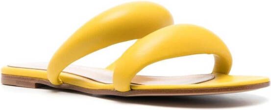 Gianvito Rossi padded slip-on sandals Yellow