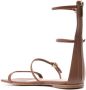 Gianvito Rossi Downtown flat leather sandals Brown - Thumbnail 3