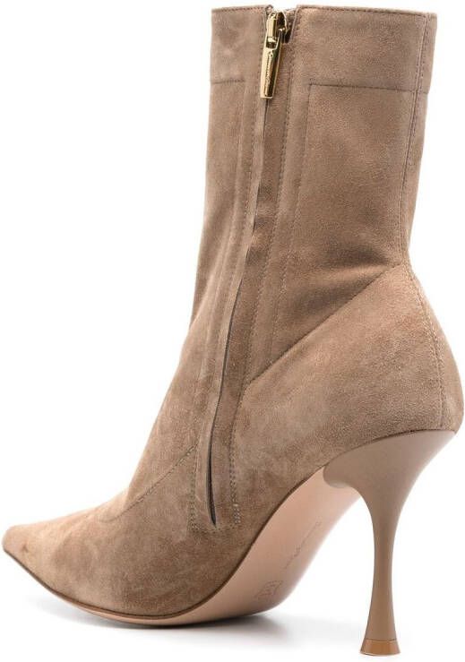 Gianvito Rossi Dunn 85mm suede ankle boots Brown