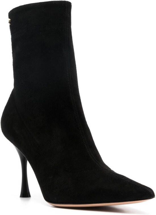 Gianvito Rossi Dunn 85mm suede boots Black