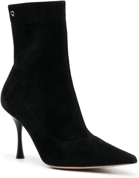 Gianvito Rossi Dunn 90mm suede ankle boots Black