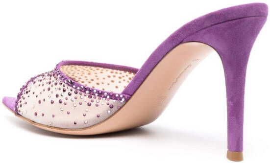 Gianvito Rossi Elle 103mm crystal-embellished sandals Neutrals