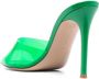 Gianvito Rossi Elle 105mm transparent-strap mules Green - Thumbnail 3