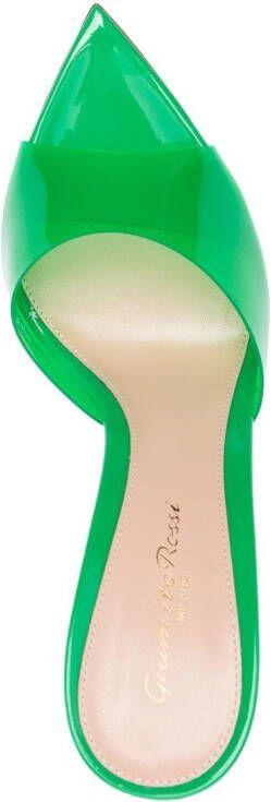 Gianvito Rossi Elle 105mm transparent-strap mules Green