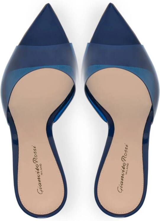 Gianvito Rossi Elle 85mm point-toe mules Blue