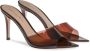 Gianvito Rossi Elle 85mm point-toe mules Brown - Thumbnail 2