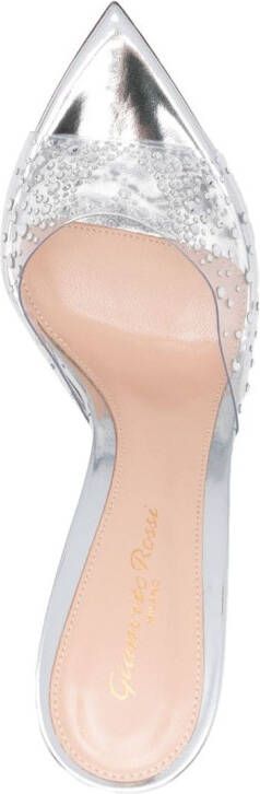 Gianvito Rossi Elle crystal-embellished 110mm mules Silver