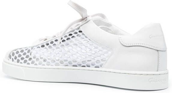 Gianvito Rossi fishnet-panel sneakers White