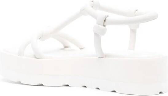 Gianvito Rossi flatform leather sandals White
