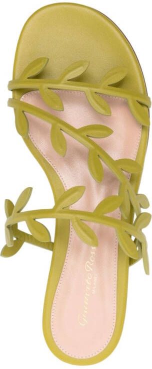 Gianvito Rossi Flavia leaf-straps slides Green