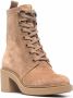 Gianvito Rossi Foster 45mm suede lace-up boots Neutrals - Thumbnail 2