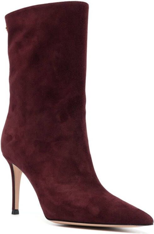 Gianvito Rossi Riccas 90mm leather boots Red