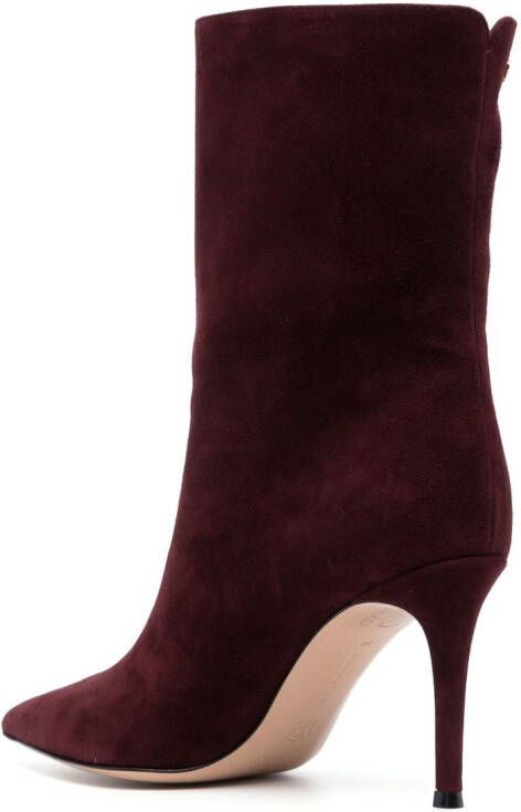 Gianvito Rossi Riccas 90mm leather boots Red
