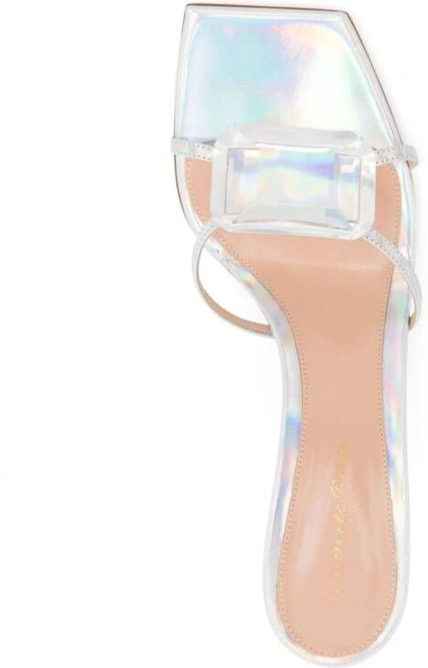 Gianvito Rossi gemstone-detail iridescent mules Metallic