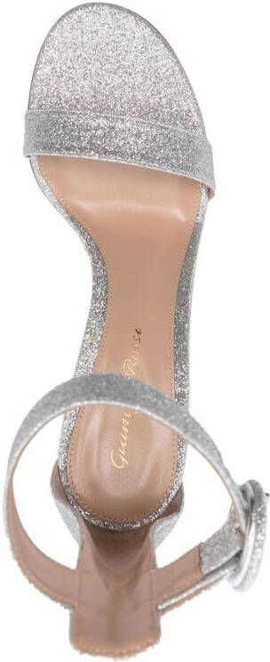 Gianvito Rossi Portofino 85mm glitter sandals Silver