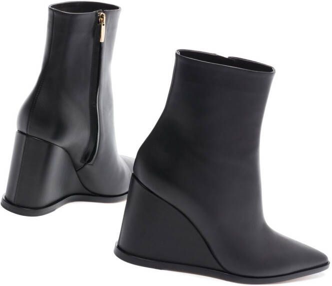 Gianvito Rossi Glove 85mm wedge ankle boots Black
