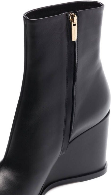 Gianvito Rossi Glove 85mm wedge ankle boots Black