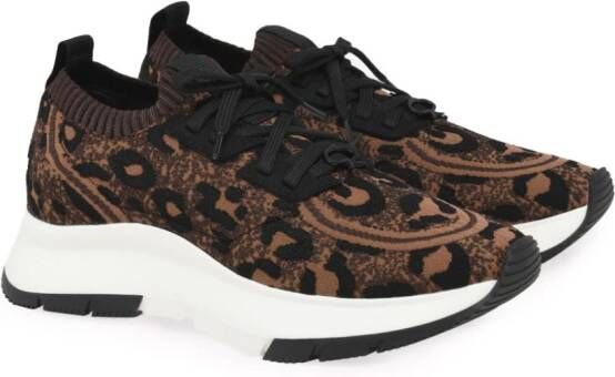 Gianvito Rossi Glover leopard-print sneakers Brown