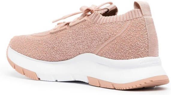 Gianvito Rossi Glover stretch-bouclé sneakers Pink