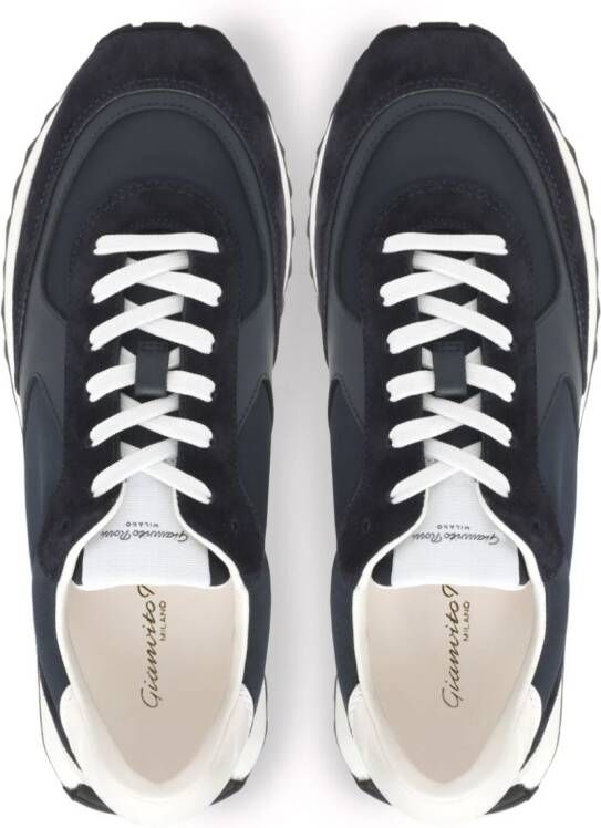 Gianvito Rossi Gravel panelled sneakers Blue